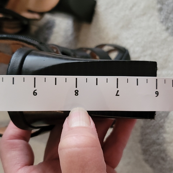 CP "Hayden" 10W black block style heels zipper medial foot gladiator style - Picture 6 of 11